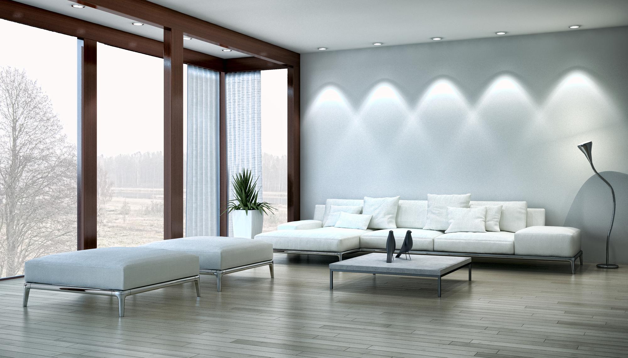 Living spațios cu lumină naturală și finisaje premium
